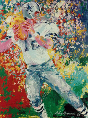 Leroy Neiman, Mike Piazza Fine Art Reproduction Oil Painting