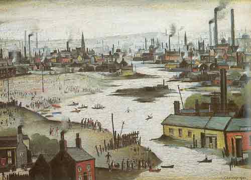 L.S. Lowry, The Pond Fine Art Reproduction Oil Painting