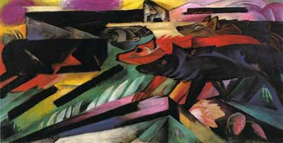 Franz Marc,  Wolves Balkan War Fine Art Reproduction Oil Painting