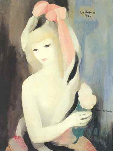 Marie Laurencin, Young Woman with Fan Fine Art Reproduction Oil Painting