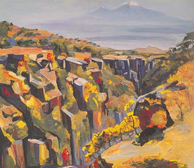 Martiros Saryan, Mount Aragats Fine Art Reproduction Oil Painting