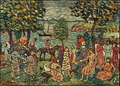 Maurice Prendergast, Beach at St Malo Fine Art Reproduction Oil Painting