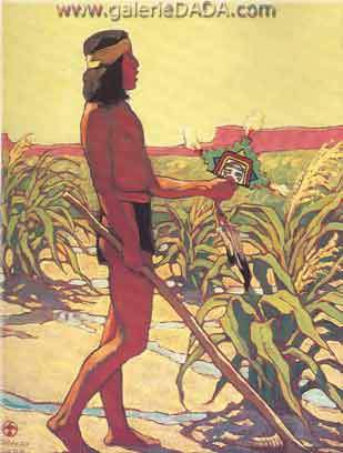 Maynard Dixon, Guard of the Cornfields Fine Art Reproduction Oil Painting