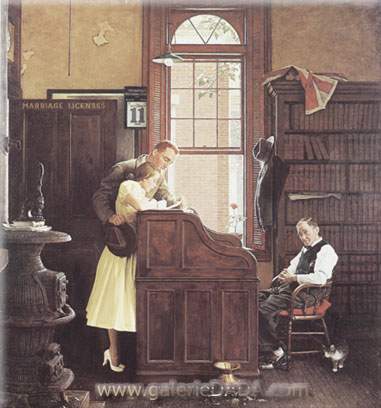 Norman Rockwell, University Club Fine Art Reproduction Oil Painting
