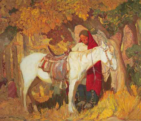 Oscar Berninghaus, Autumn Days Fine Art Reproduction Oil Painting