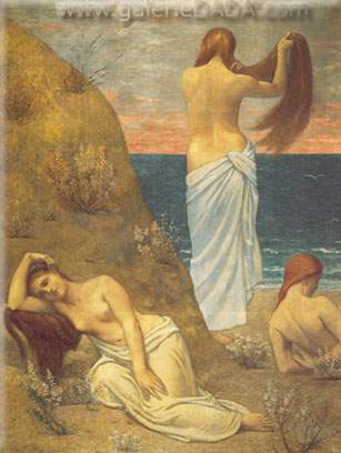 Pierre Puvis de Chavannes, Greek Colony in Massilia Fine Art Reproduction Oil Painting