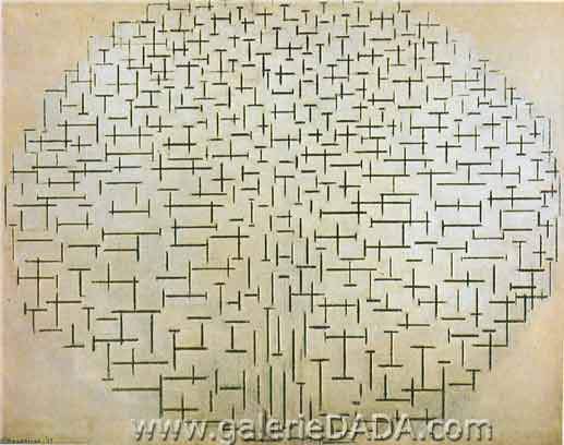 Piet Mondrian, The Gray Tree Fine Art Reproduction Oil Painting