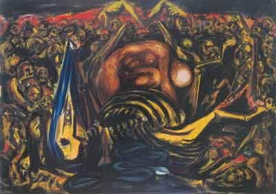 Jackson Pollock,  Woman with Skeleton Fine Art Reproduction Oil Painting