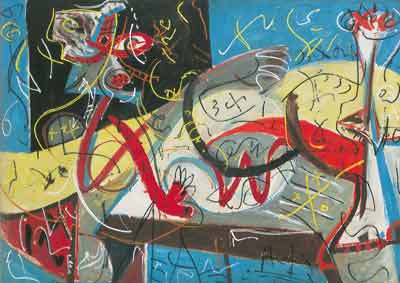 Jackson Pollock,  Stenographic Figure Fine Art Reproduction Oil Painting