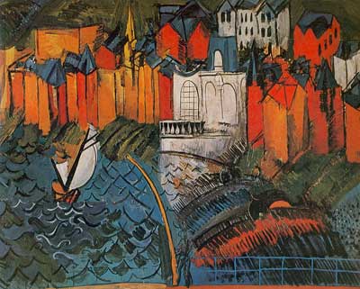 Raoul Dufy, The Beach at Sainte-Adresse Fine Art Reproduction Oil Painting