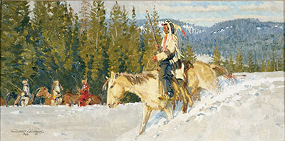 Robert Lougheed, Mustangs on the Move Fine Art Reproduction Oil Painting