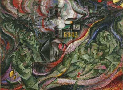 Umberto Boccioni, Elasticity Fine Art Reproduction Oil Painting