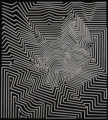 Victor Vasarely, Tigers Fine Art Reproduction Oil Painting