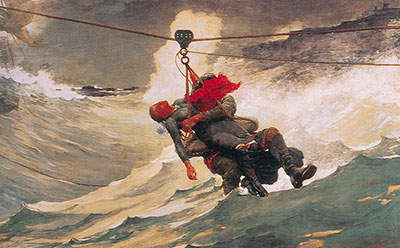 Winslow Homer, The Life Line Fine Art Reproduction Oil Painting