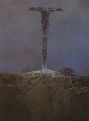 Zdzislaw Beksinski, Cross Fine Art Reproduction Oil Painting