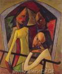 Angel Botello, Mujeres en la Balcon Fine Art Reproduction Oil Painting