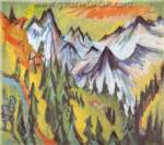 Ernst Ludwig Kirchener, Mountain Peaks Fine Art Reproduction Oil Painting