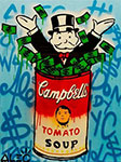 Alec Monopoly, Tomato Soup Fine Art Reproduction Oil Painting