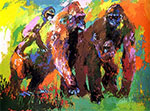 Leroy Neiman, Gorilla Family Fine Art Reproduction Oil Painting