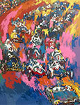 Leroy Neiman, Indy Start Fine Art Reproduction Oil Painting