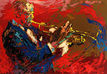 Leroy Neiman, Satchmo Louis Armstrong Fine Art Reproduction Oil Painting
