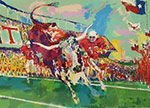 Leroy Neiman, Texas Longhorns Fine Art Reproduction Oil Painting