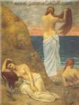 Pierre Puvis de Chavannes, Young Girls at the Seaside Fine Art Reproduction Oil Painting