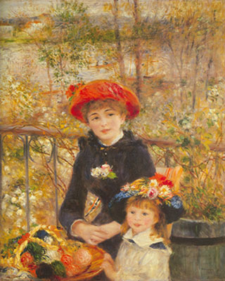 riproduzione-quadri-di Pierre August Renoir Sulla terrazza