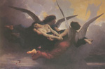 Riproduzione quadri di Adolphe-William Bouguereau Un soul portato a Heaven