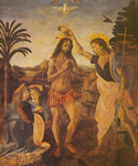 Riproduzione quadri di Leonardo Da Vinci Il battesimo di Cristo