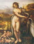 Riproduzione quadri di Leonardo Da Vinci Leda e il Cigno (dopo Leonardo)