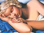 Riproduzione quadri di Tamara de Lempicka La ragazza strisciante (Kizette)