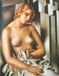 Riproduzione quadri di Tamara de Lempicka Nudo con edifici