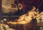 Riproduzione quadri di Titian Venere e Cupido