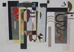 Riproduzione quadri di Vasilii Kandinsky Due punti verdi