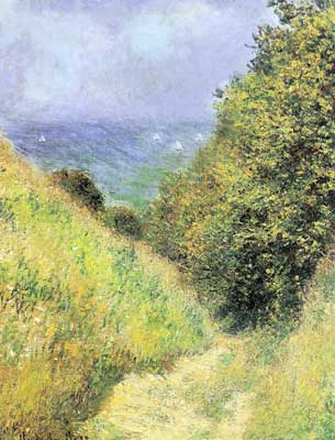Gemaelde Reproduktion von Claude Monet Chemin de la Cavee in Pourville