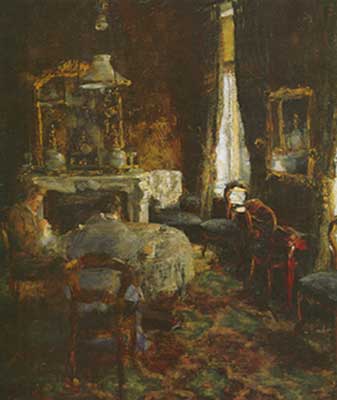 Gemälde Reproduktion von James Ensor Der Salon der Bürger