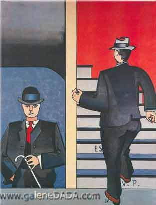 Gemälde Reproduktion von Jean Helion Die Treppe