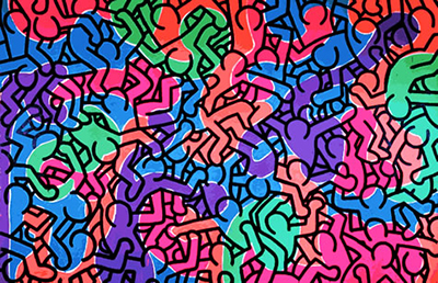 Gemälde Reproduktion von Keith Haring Ohne Titel 1986