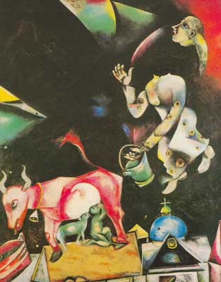 Gemaelde Reproduktion von Marc Chagall Nach Russland, Esel und anderen