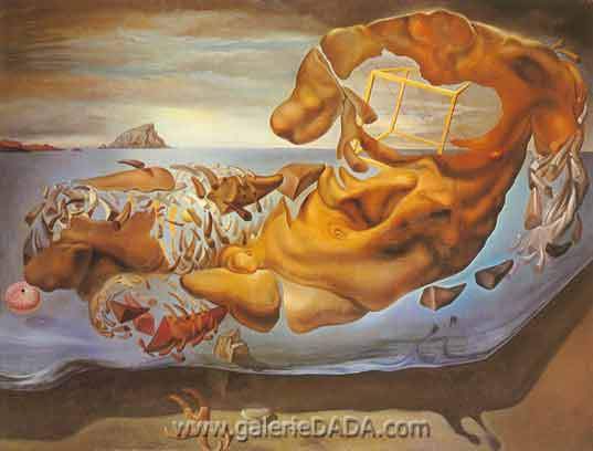 Gemälde Reproduktion von Salvador Dali Die rhinozerotische Figur von Phidias Illissos