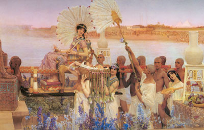 Gemälde Reproduktion von Sir Lawrence Alma-Tadema Die Entdeckung des