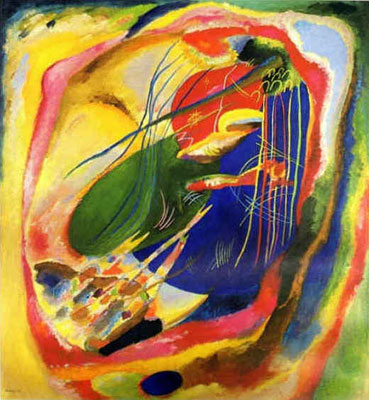 Gemaelde Reproduktion von Vasilii Kandinsky Malerei mit drei Flecken