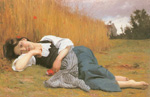 Gemaelde Reproduktion von Adolphe-William Bouguereau Erholung in der Ernte