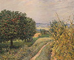 Gemälde Reproduktion von Alfred Sisley Unter den Reben, Louveciennes