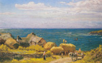 Gemaelde Reproduktion von Arthur Hughes, Ernte von Porthleven