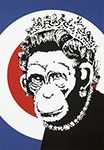 Gemaelde Reproduktion von Banksy Affenkönig