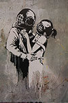 Gemaelde Reproduktion von Banksy Liebhaber von Tauchern