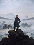 Gemaelde Reproduktion von Caspar David Friedrich Wanderer über Nebelsee