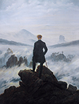 Gemälde Reproduktion von Caspar David Friedrich Wanderer über Nebelsee